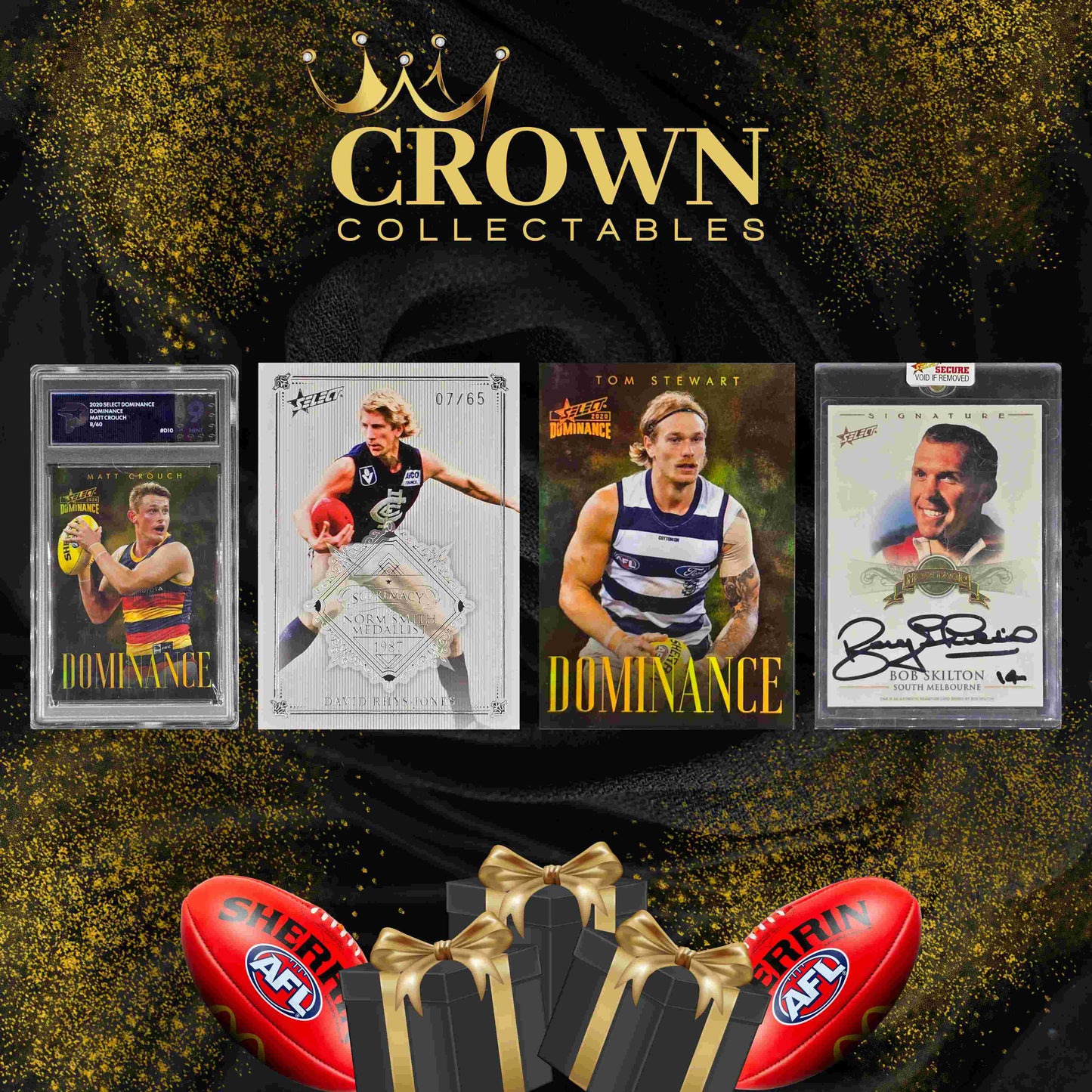 Breaking News for AFL Fans: Series 2 of Crown Collectables AFL Repack is back! Limited edition with only 500 boxes available. Sale starts Thursday, 6th June 2024 at 7pm AEDT. Each pack includes 1 Encased Card, with 1 in 10 boxes featuring special hits like Triple and Double Signatures. Look out for Booklets and Gold Brilliance cards. Secure tamper-proof packaging. Priced at $99 + delivery. Visit www.crowncollectables.com.au for more details.