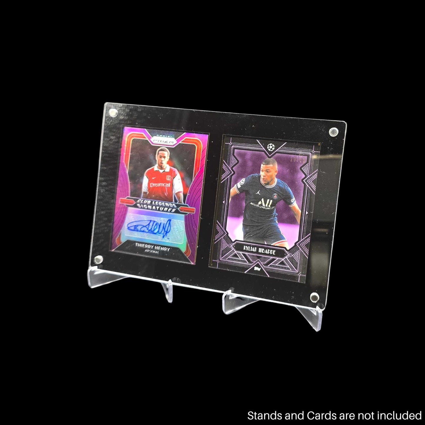 2-Card Holder Card Shield for displaying and protecting up to 130pt thick trading cards in a clear, durable display