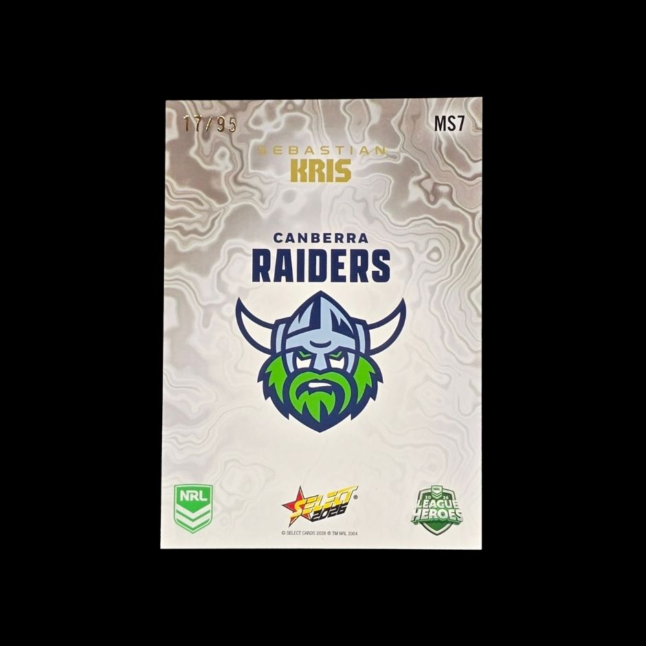 Sebastian Kris 2026 Select League Heroes Sterling Mercury MS7 17/95 - Canberra Raiders