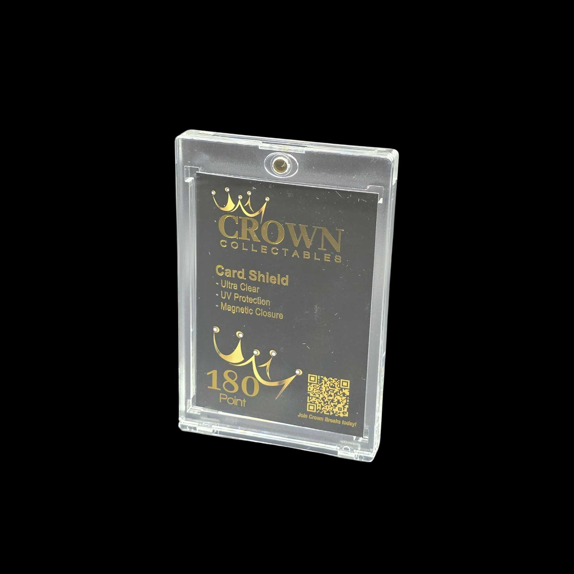 Clear 130pt One Touch magnetic card holder, ideal for thicker trading cards, with a crystal-clear protective display