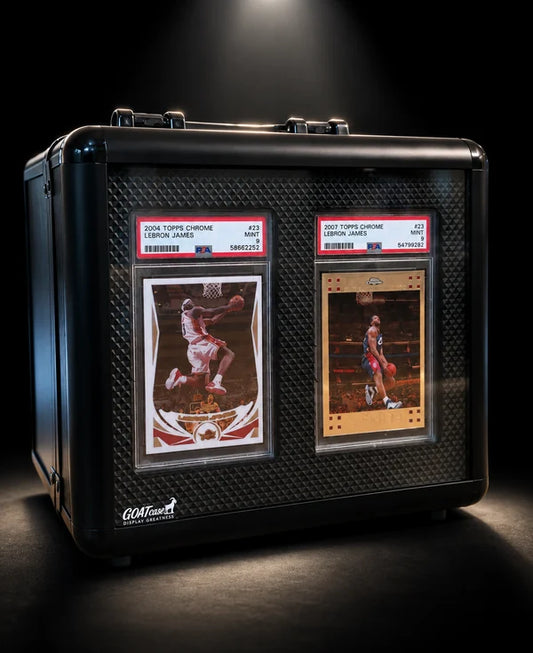 GOATcase APEX 2-Row black graded card storage case with two-row capacity