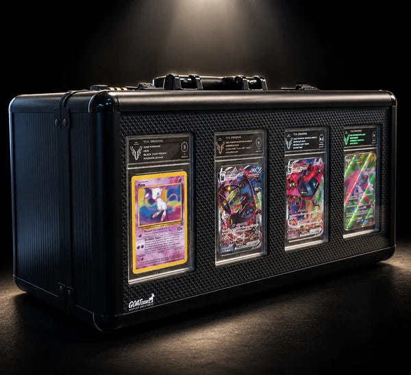 GOATcase APEX 4-Row Black Ribbon Edition graded card storage case