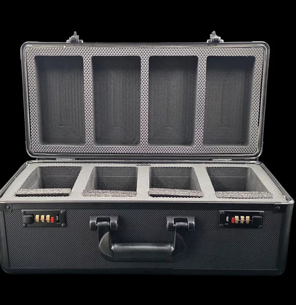 GOATcase APEX 4-Row Black Ribbon Edition with graded card storage compartments