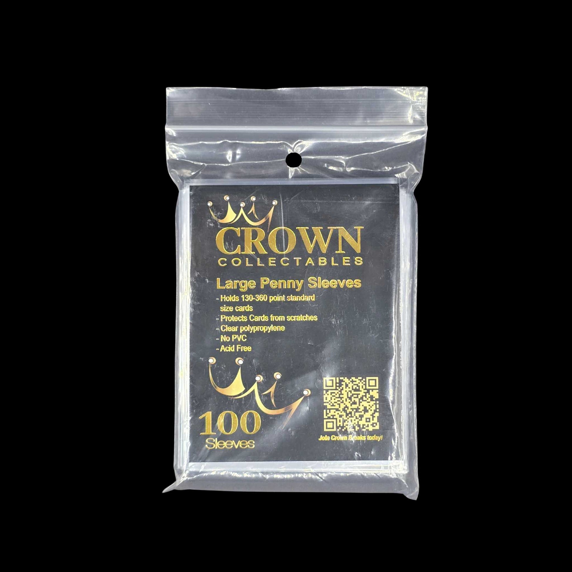 Crown Collectables - Large Penny Sleeves - Pack of 100 Crown Collectables - Large Penny Sleeves - Pack of 100