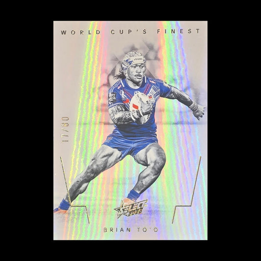 Brian To'o 2026 Select Rugby League World Cup World Cup's Finest WF34 Samoa rugby league trading card numbered 17 of 80 - front