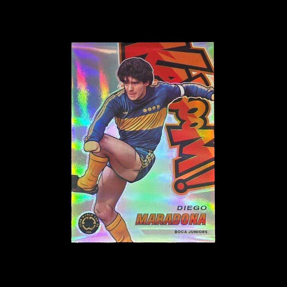 Diego Maradona 2025 Panini Prizm FIFA Club World Cup Kaboom #3 Boca Juniors trading card