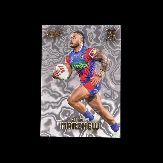 Greg Marzhew 2026 Select League Heroes Sterling Mercury MS51 Newcastle Knights trading card numbered 25 of 95