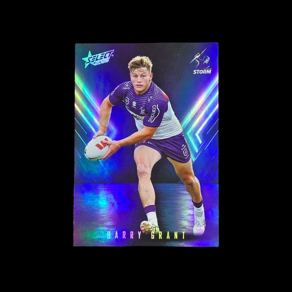 Harry Grant 2026 Select League Heroes Playmakers PM37 Melbourne Storm trading card numbered 083 of 110
