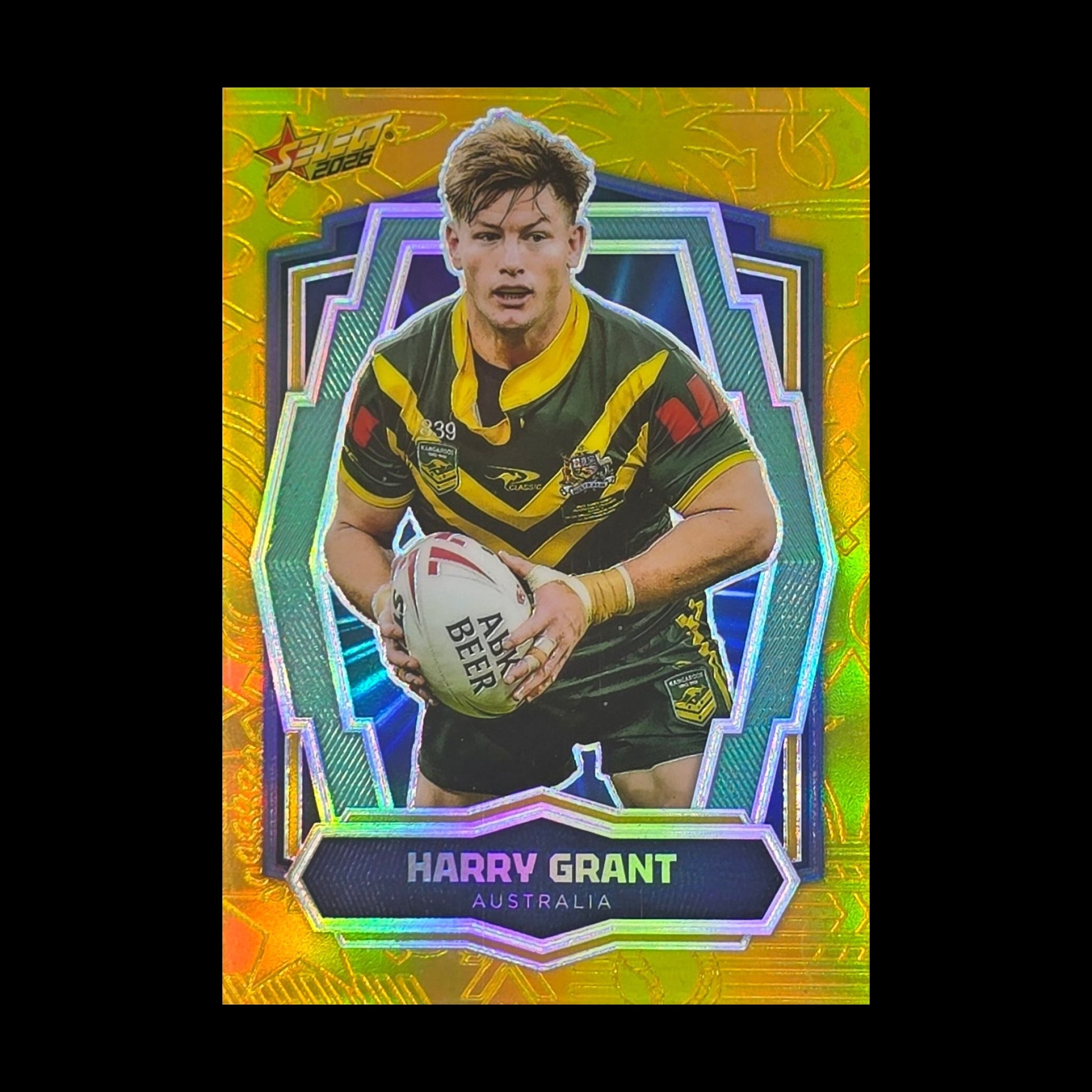 Harry Grant 2026 Select Rugby League World Cup Luminous L3 Australia rugby league trading card