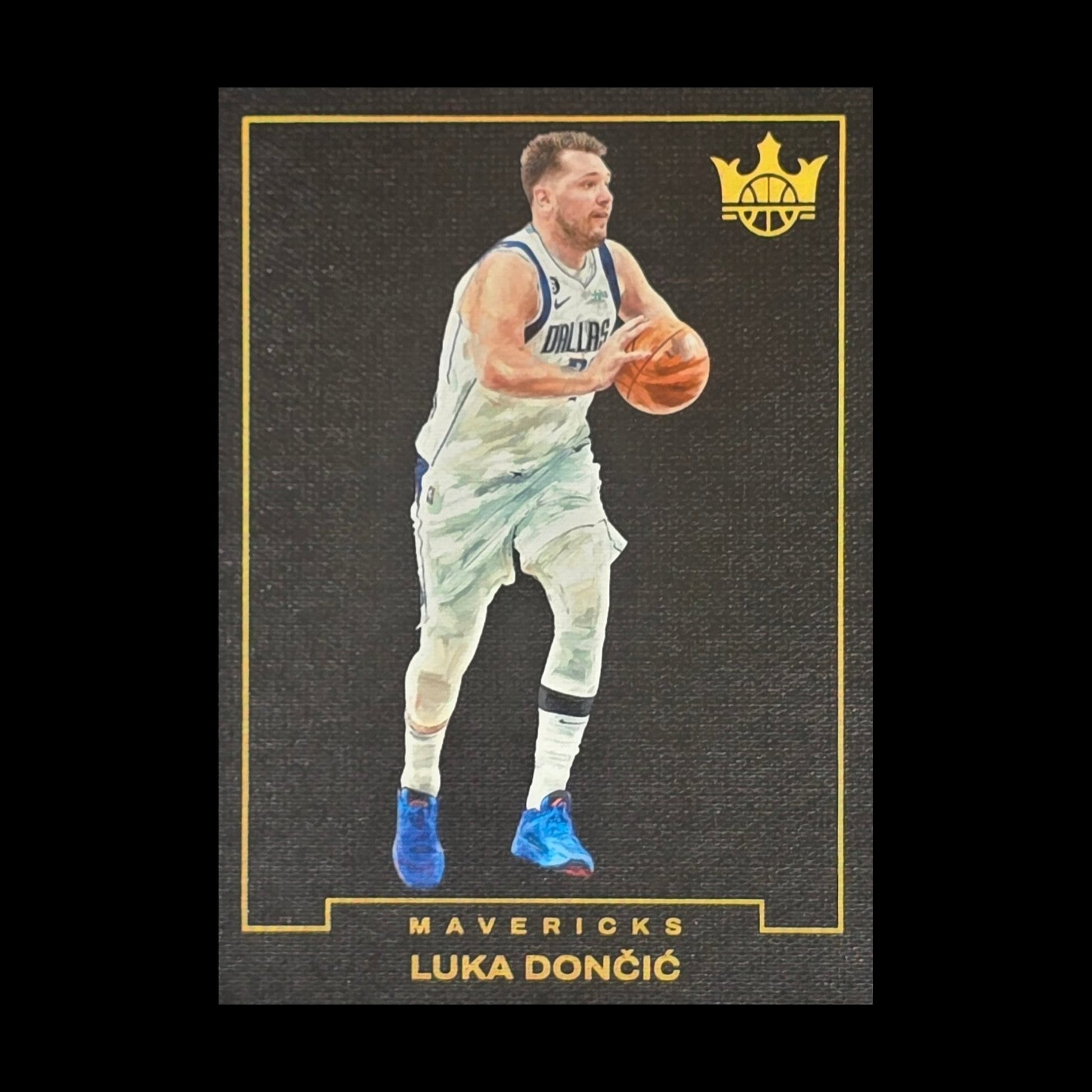 Luka Doncic 2023-24 Panini Court Kings Blank Slate SSP 4 Dallas Mavericks basketball card - front