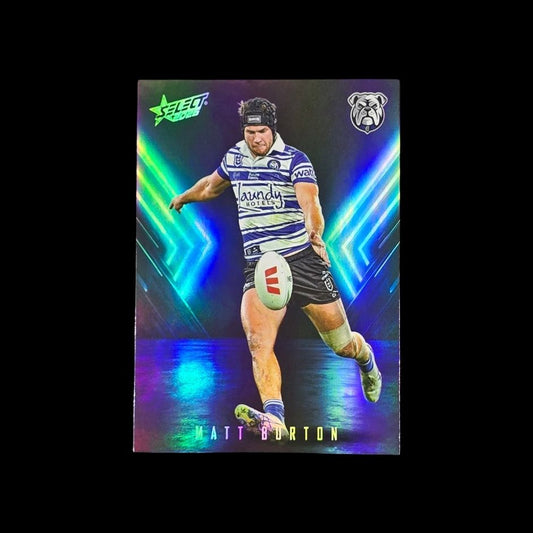 Matt Burton 2026 Select League Heroes Playmakers PM11 Canterbury-Bankstown Bulldogs trading card numbered 080 of 110