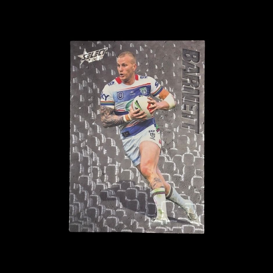 Mitchell Barnett 2026 Select League Heroes Etched E136 New Zealand Warriors trading card numbered 160 of 185