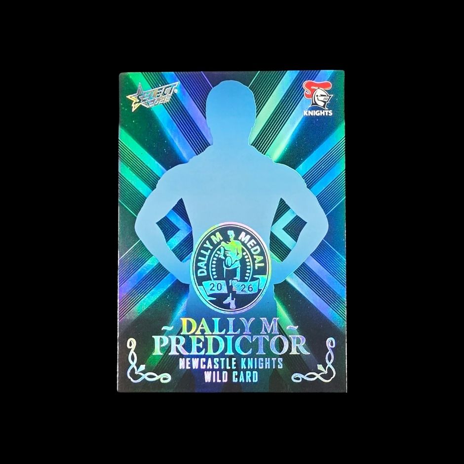 Newcastle Knights Wild Card 2026 Select Dally M Predictor Signature Platinum DPP27 trading card numbered 45 of 80