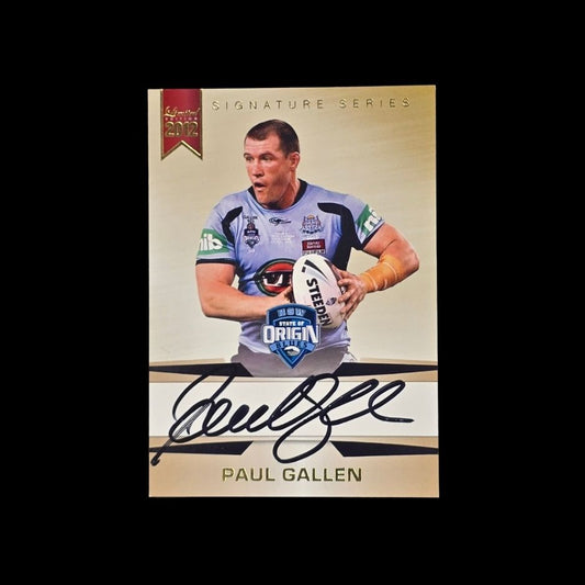 Paul Gallen 2012 State of Origin Signature Series SS3 autograph NSW Blues rugby league trading card